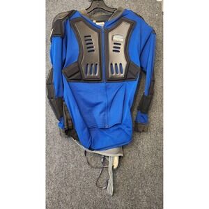 EVS Ballistic Series Jacket Mens M Blue Padded Armor Motorcycle Zip Racing